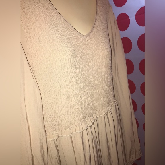 Boho cream colour lined dress - Picture 5 of 15